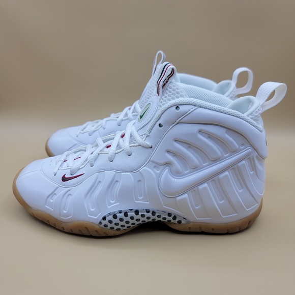 Nike Little Posite Pro GS "Gucci" Kids Shoes Size 6Y White Red Green 2015 W/Box - Picture 2 of 12